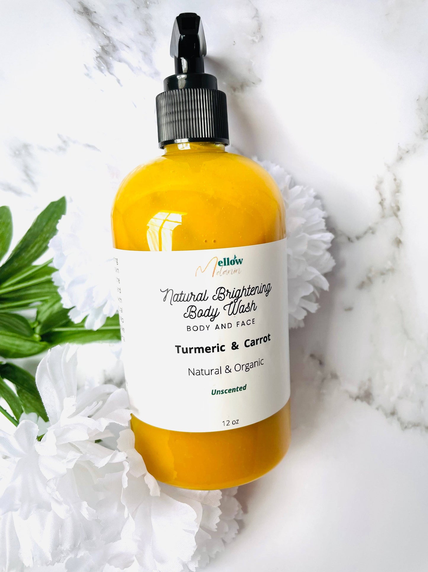 Turmeric & Carrot Brightening Body Wash: Scented / 8 oz / Yes Label - IADORNME