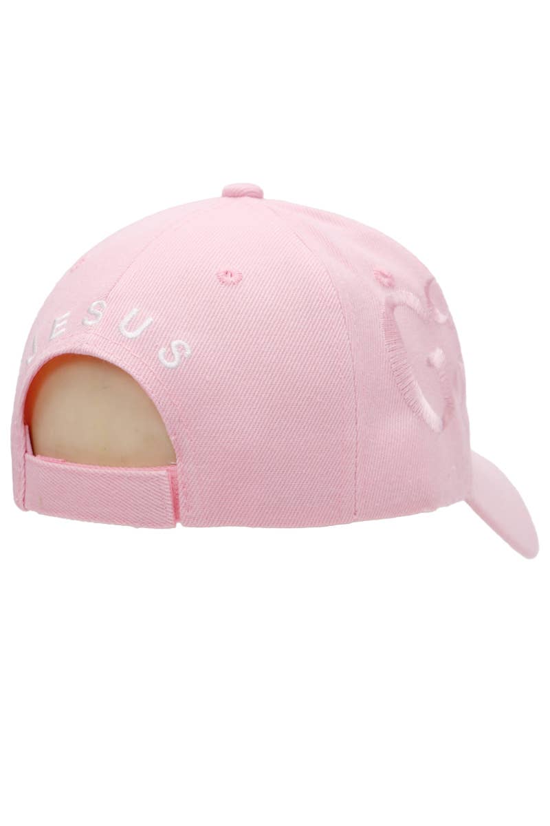 God is Good All The Time I Love Jesus Baseball Cap: Pink