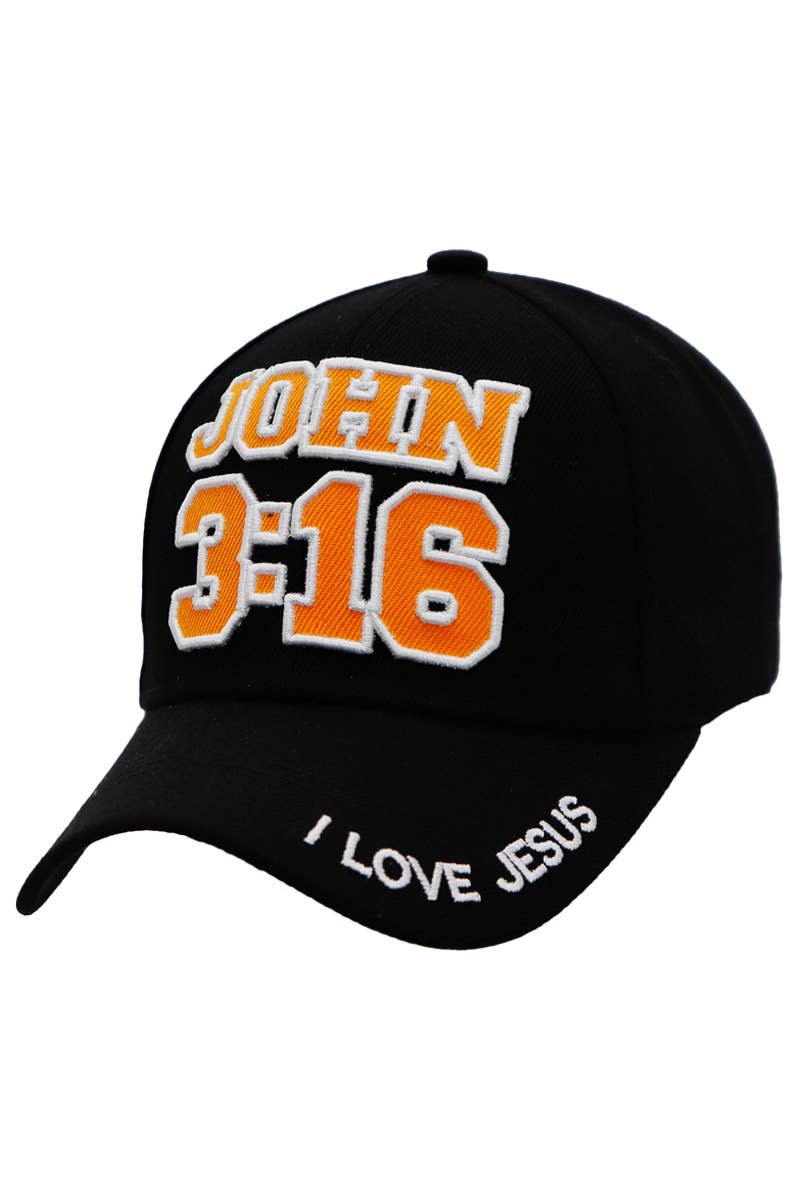 John 316 Block Logo Baseball Cap: Black