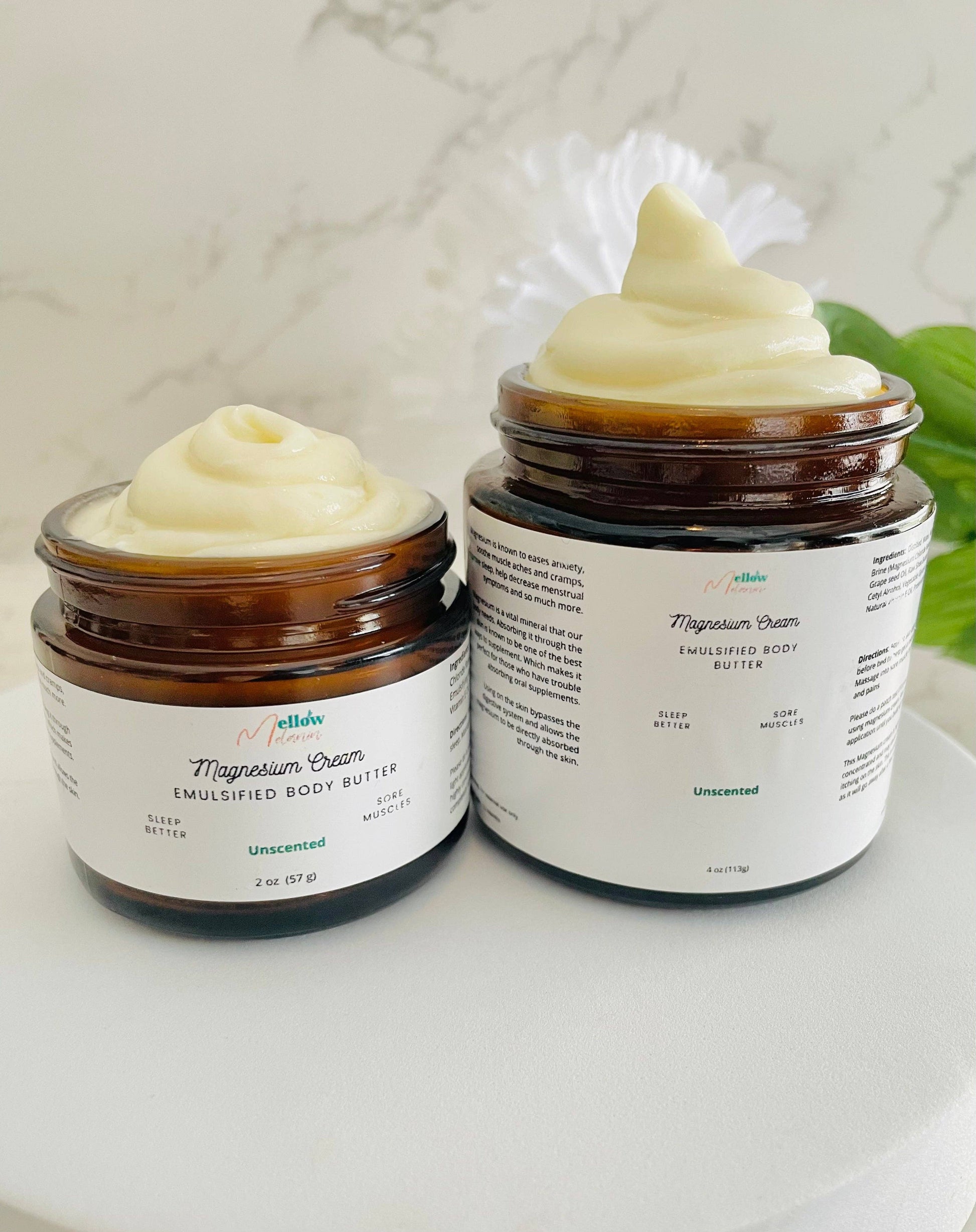 Magnesium Body Butter: Yes Label / 4 oz - IADORNME