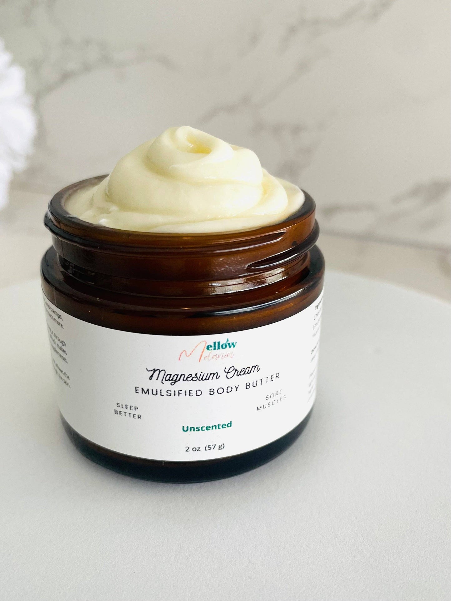 Magnesium Body Butter: Yes Label / 4 oz - IADORNME