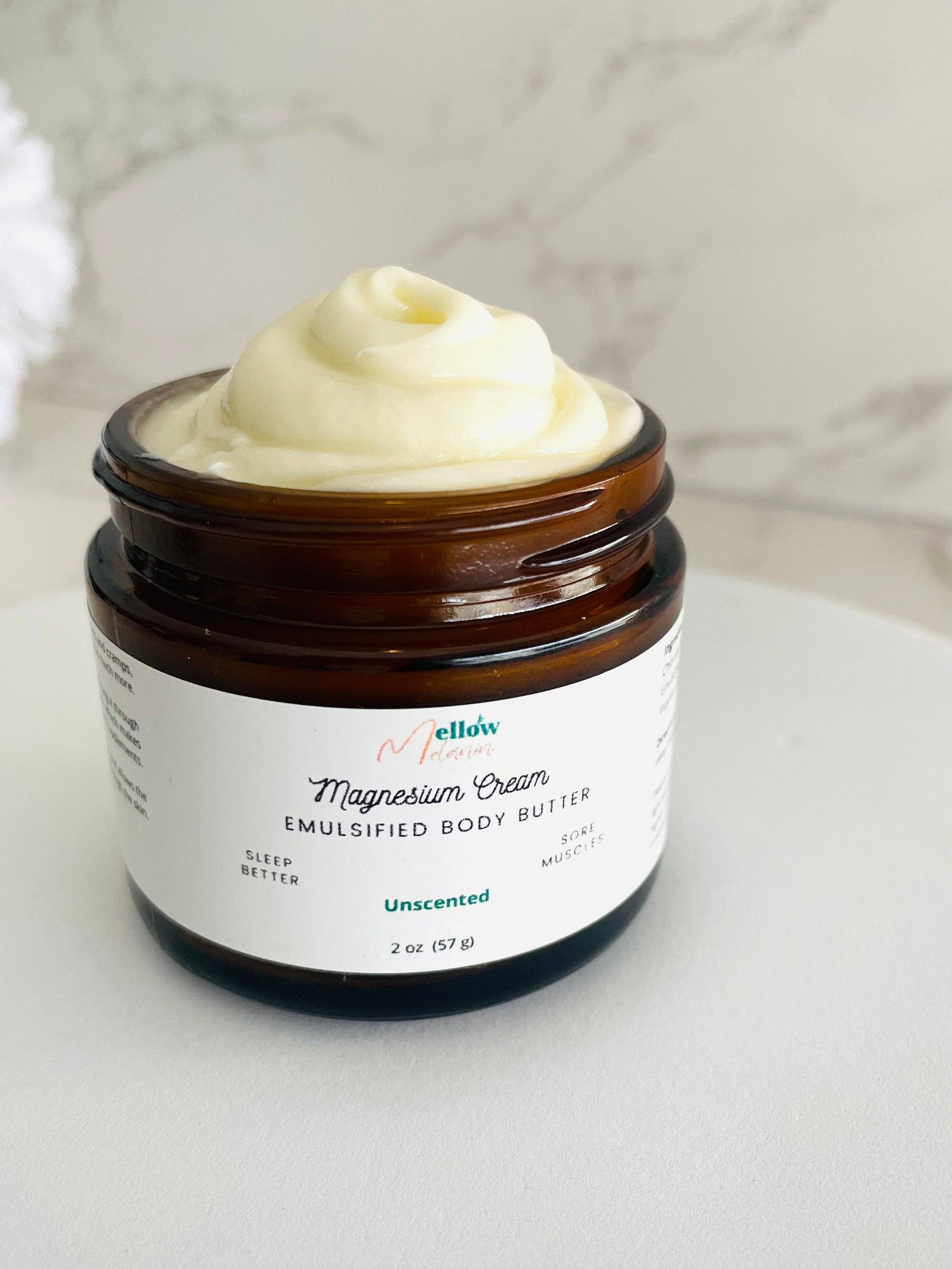 Magnesium Body Butter: Yes Label / 4 oz - IADORNME