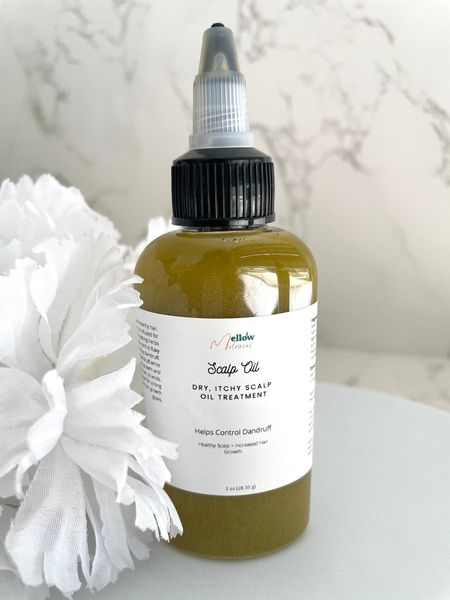 Scalp Oil Treatment For Hair Growth: 2 oz Plastic / Yes Label - IADORNME