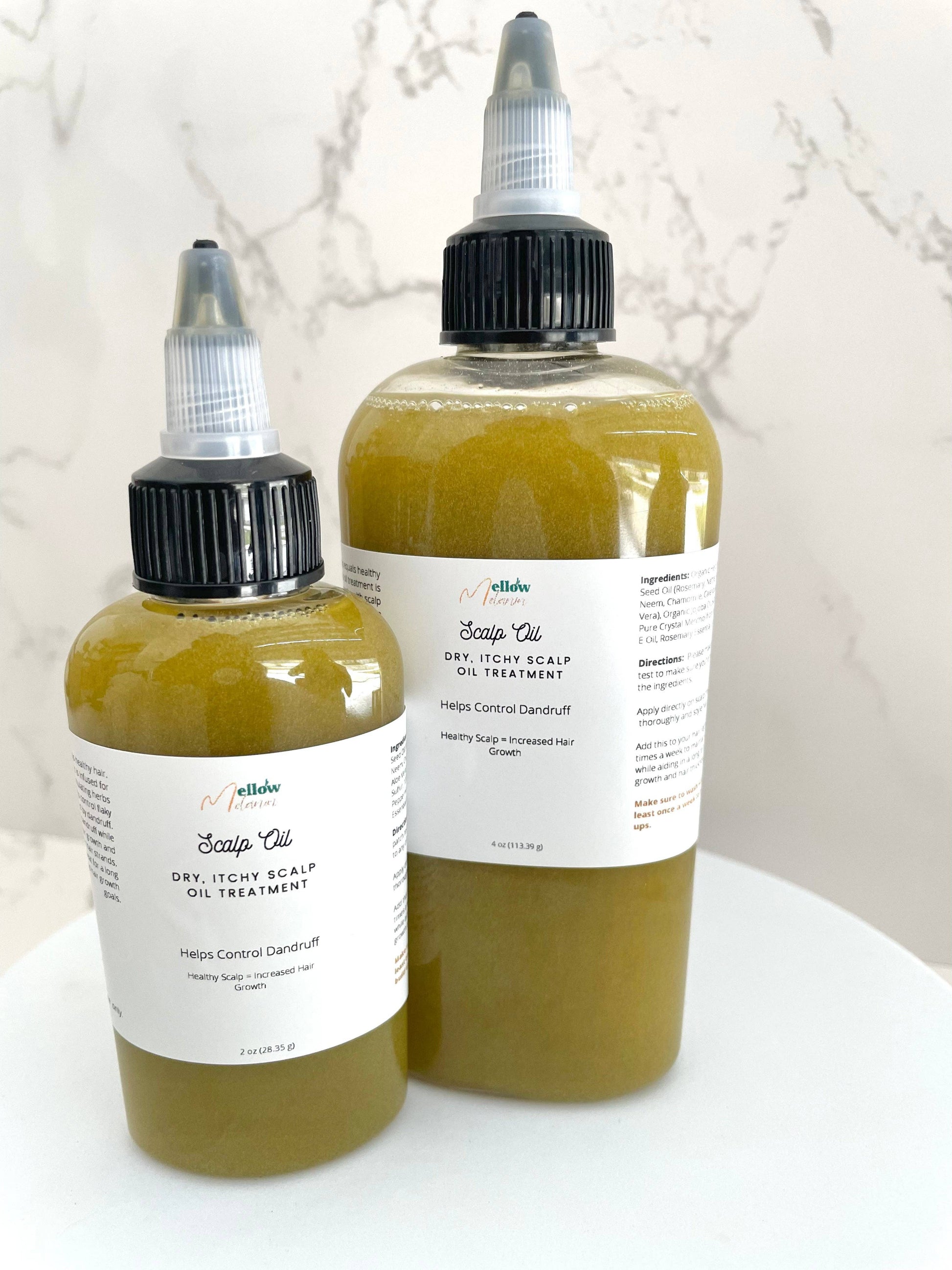 Scalp Oil Treatment For Hair Growth: 2 oz Plastic / Yes Label - IADORNME