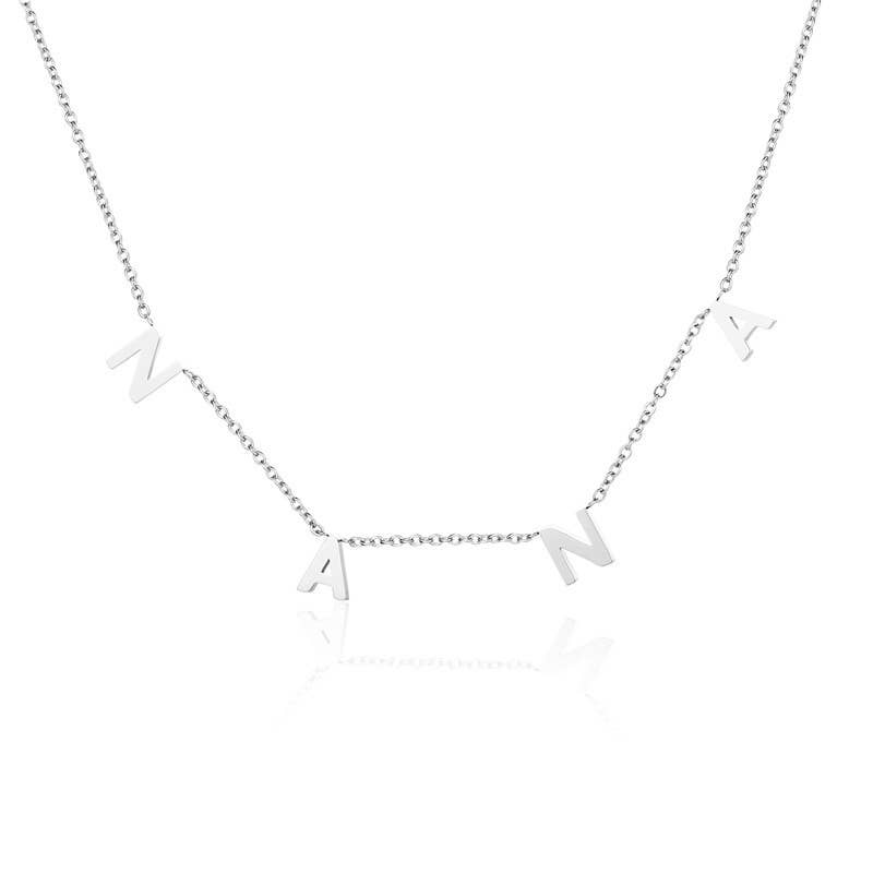 LOVE MAMA NANA Titanium Steel Letter Necklace Gift