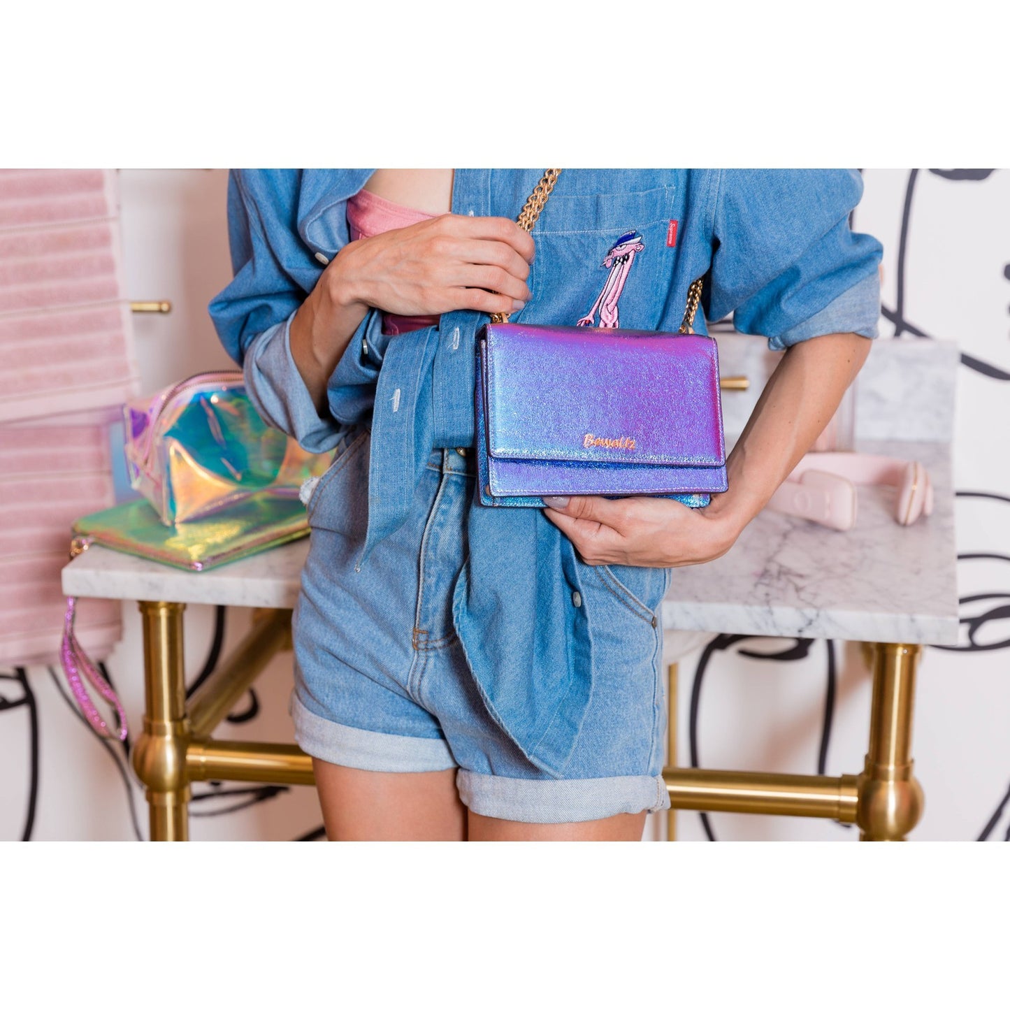 Iridescent crossbody new arrivals